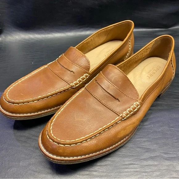 Sperry Shoes Sperry Womens Seaport Penny Loafer Tan Sts8928 Us